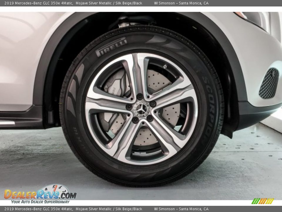 2019 Mercedes-Benz GLC 350e 4Matic Mojave Silver Metallic / Silk Beige/Black Photo #9