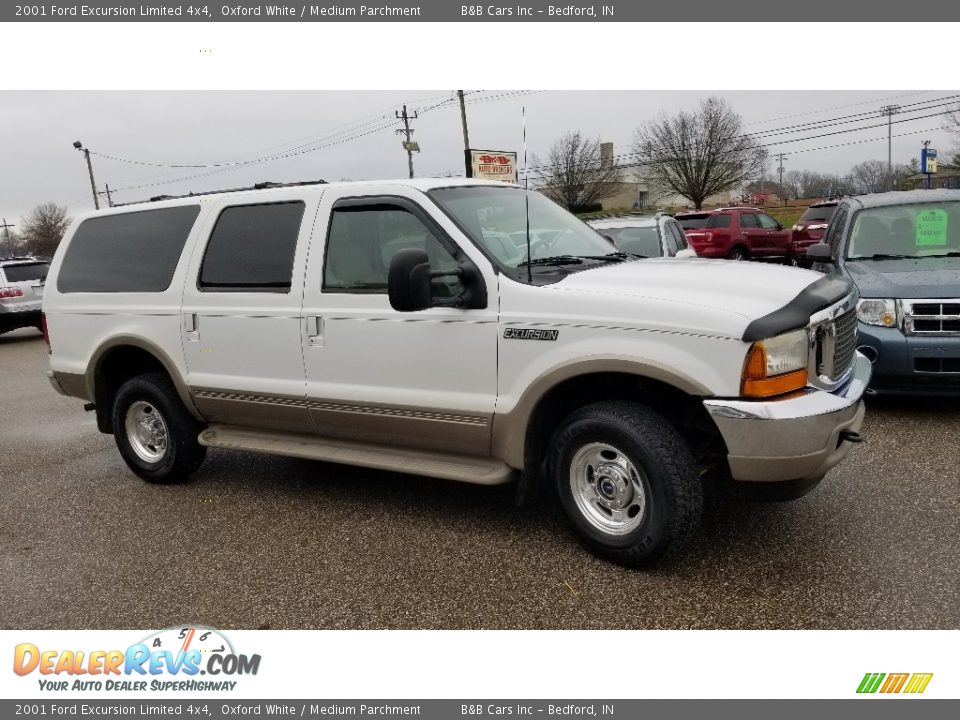 2001 Ford Excursion Limited 4x4 Oxford White / Medium Parchment Photo #1