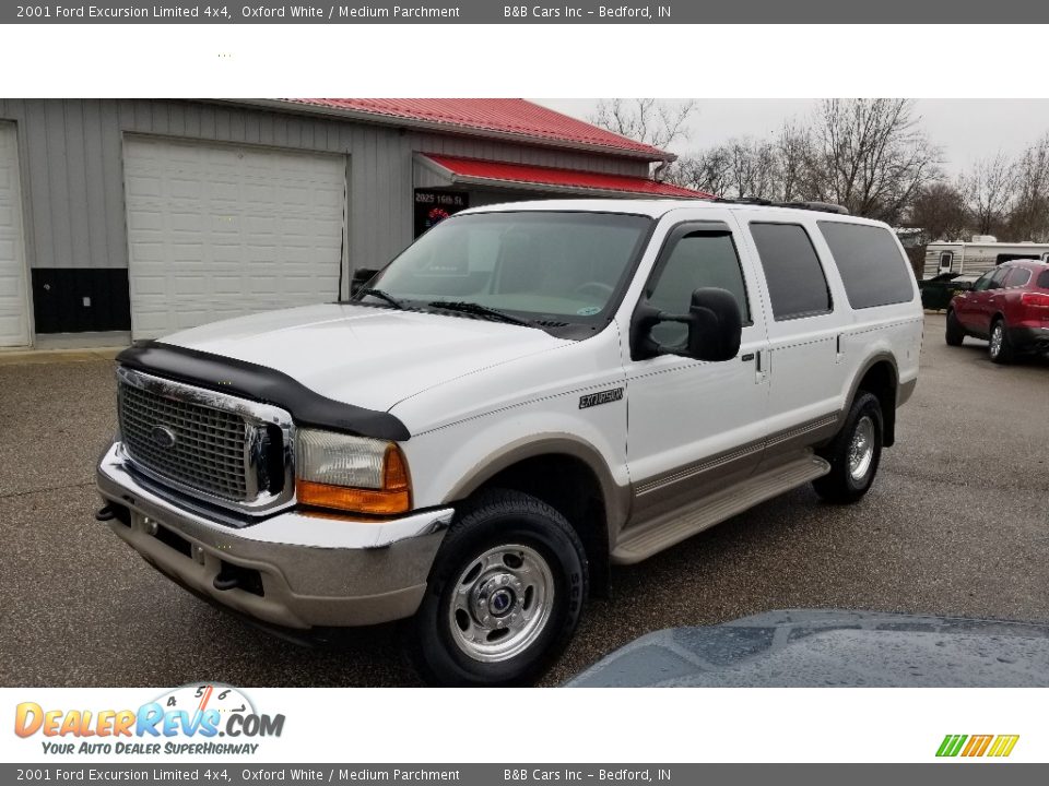 2001 Ford Excursion Limited 4x4 Oxford White / Medium Parchment Photo #5