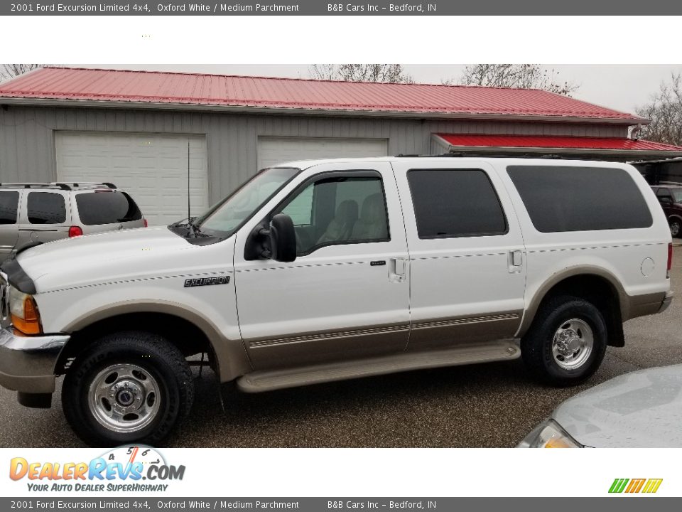 2001 Ford Excursion Limited 4x4 Oxford White / Medium Parchment Photo #6