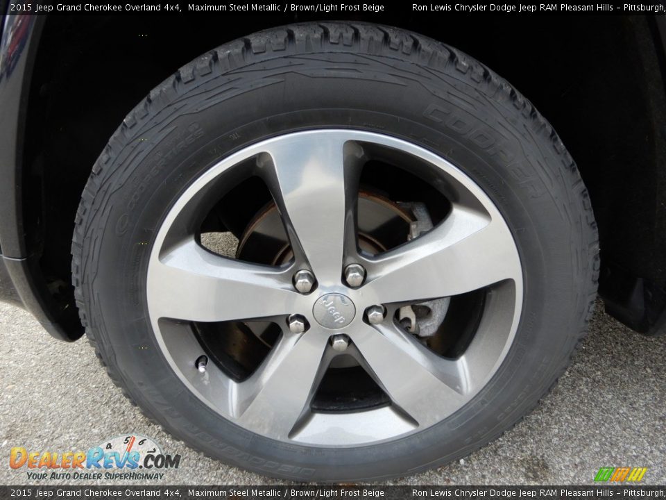 2015 Jeep Grand Cherokee Overland 4x4 Maximum Steel Metallic / Brown/Light Frost Beige Photo #10