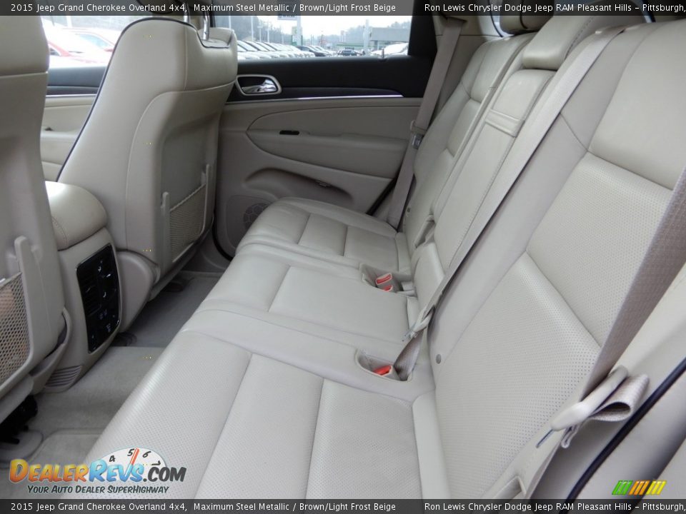2015 Jeep Grand Cherokee Overland 4x4 Maximum Steel Metallic / Brown/Light Frost Beige Photo #12