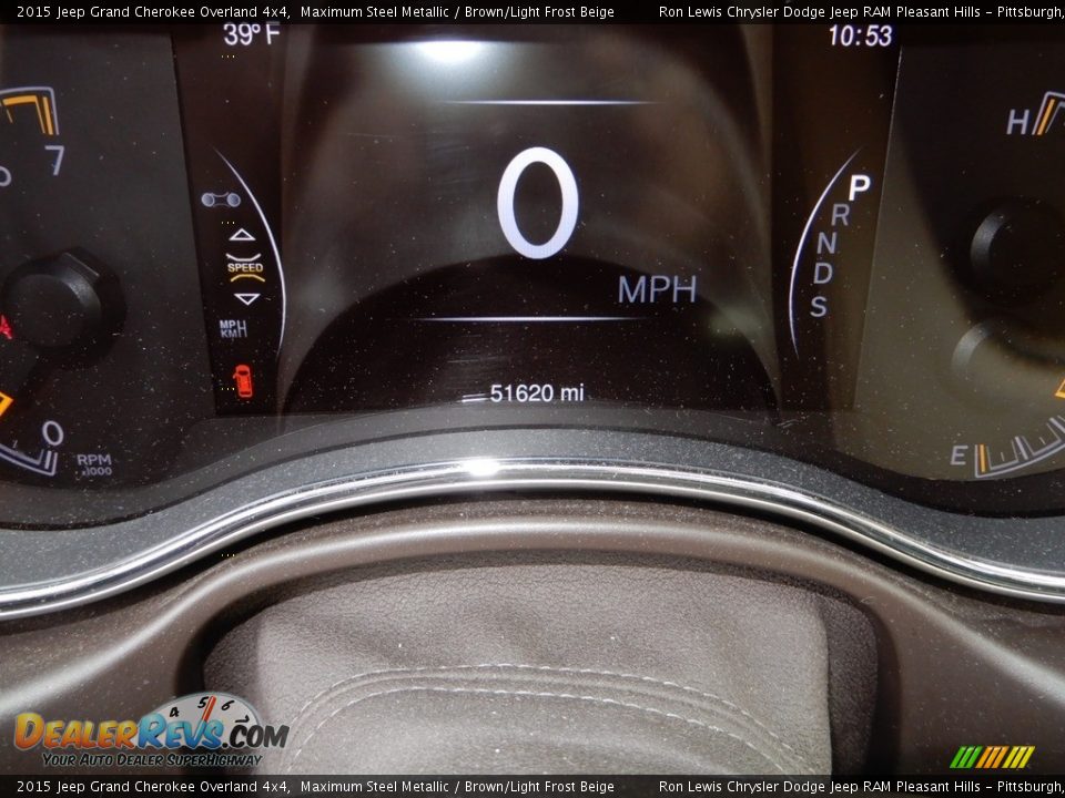 2015 Jeep Grand Cherokee Overland 4x4 Maximum Steel Metallic / Brown/Light Frost Beige Photo #20