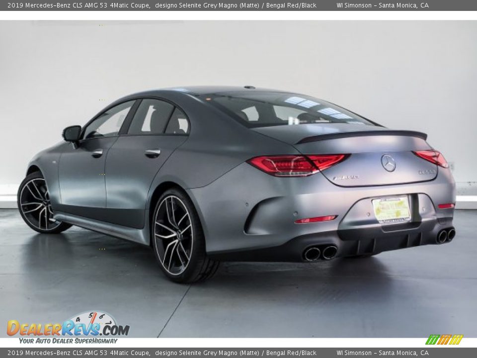 2019 Mercedes-Benz CLS AMG 53 4Matic Coupe designo Selenite Grey Magno (Matte) / Bengal Red/Black Photo #2