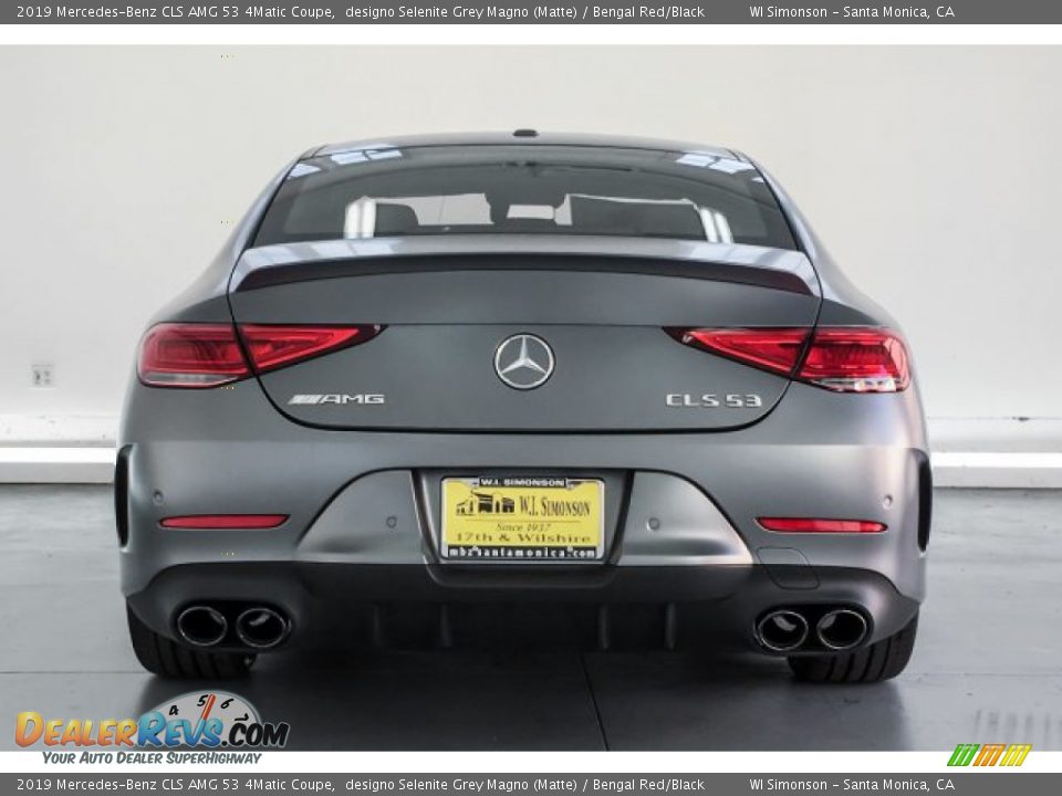 2019 Mercedes-Benz CLS AMG 53 4Matic Coupe designo Selenite Grey Magno (Matte) / Bengal Red/Black Photo #3