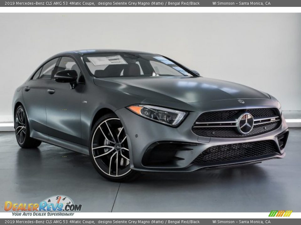 2019 Mercedes-Benz CLS AMG 53 4Matic Coupe designo Selenite Grey Magno (Matte) / Bengal Red/Black Photo #12