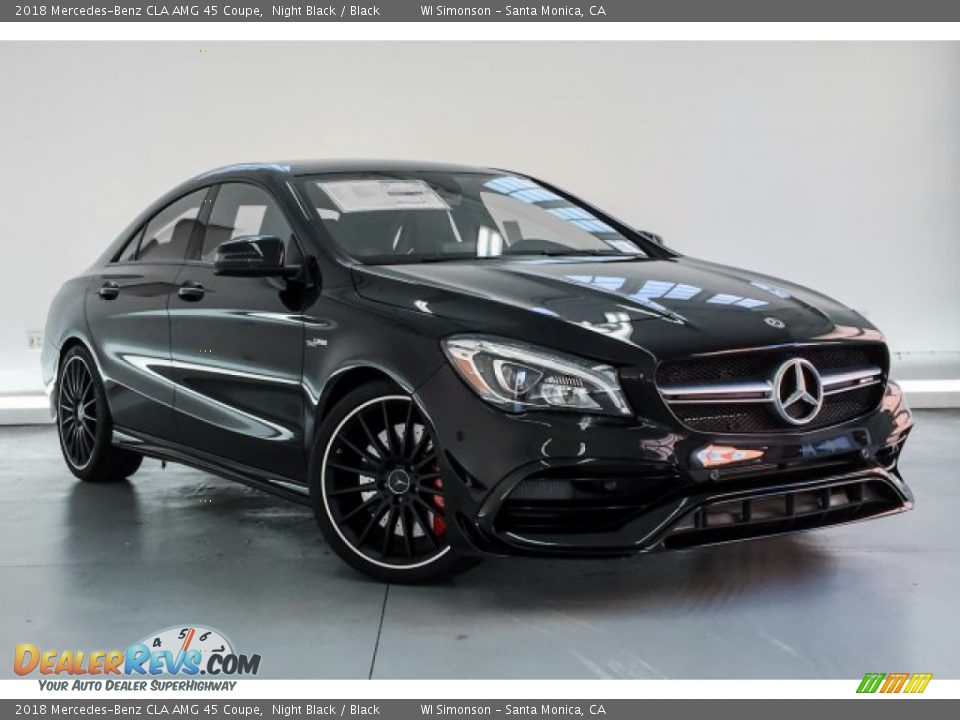 2018 Mercedes-Benz CLA AMG 45 Coupe Night Black / Black Photo #12