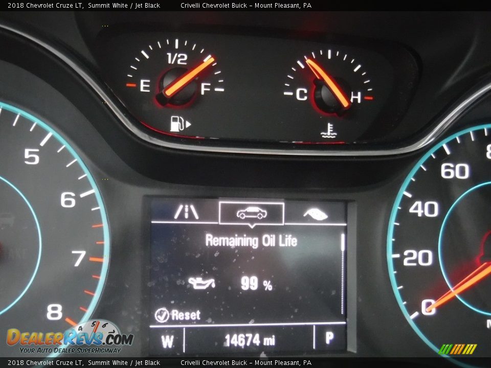 2018 Chevrolet Cruze LT Summit White / Jet Black Photo #35