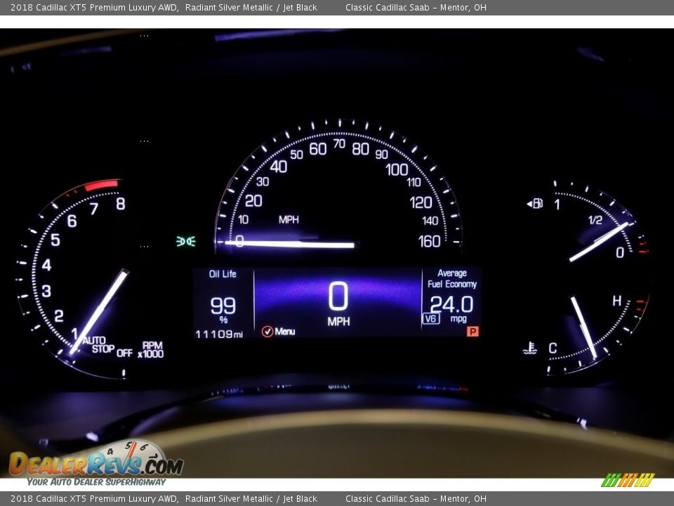 2018 Cadillac XT5 Premium Luxury AWD Radiant Silver Metallic / Jet Black Photo #8