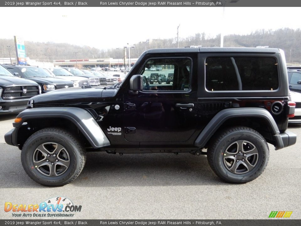 2019 Jeep Wrangler Sport 4x4 Black / Black Photo #2