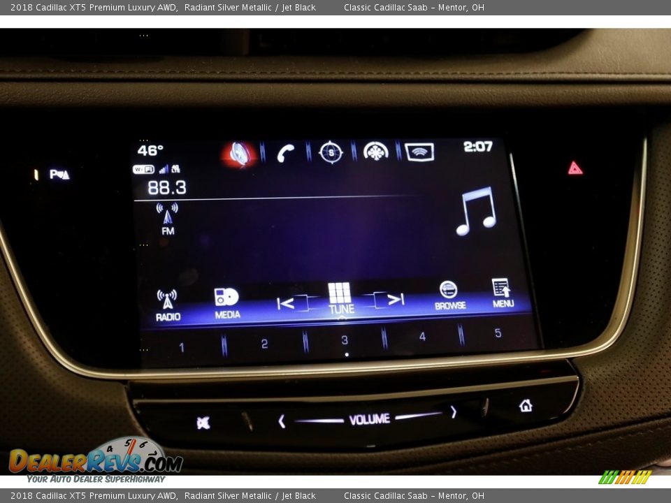 2018 Cadillac XT5 Premium Luxury AWD Radiant Silver Metallic / Jet Black Photo #15
