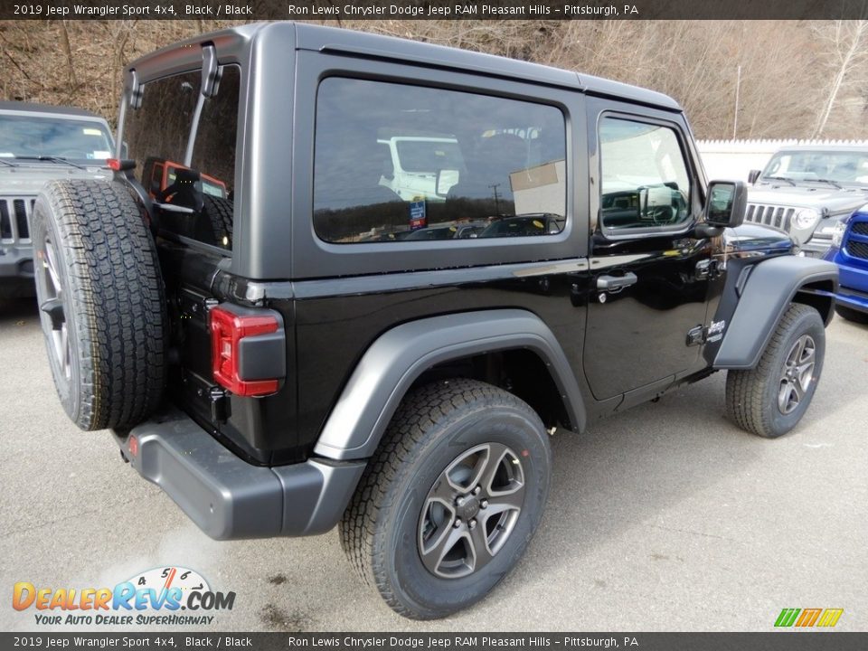 2019 Jeep Wrangler Sport 4x4 Black / Black Photo #6