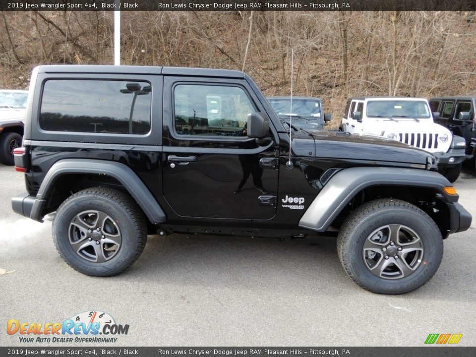 2019 Jeep Wrangler Sport 4x4 Black / Black Photo #7