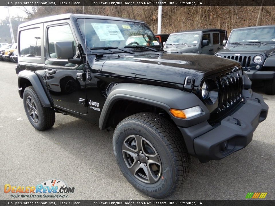 2019 Jeep Wrangler Sport 4x4 Black / Black Photo #8