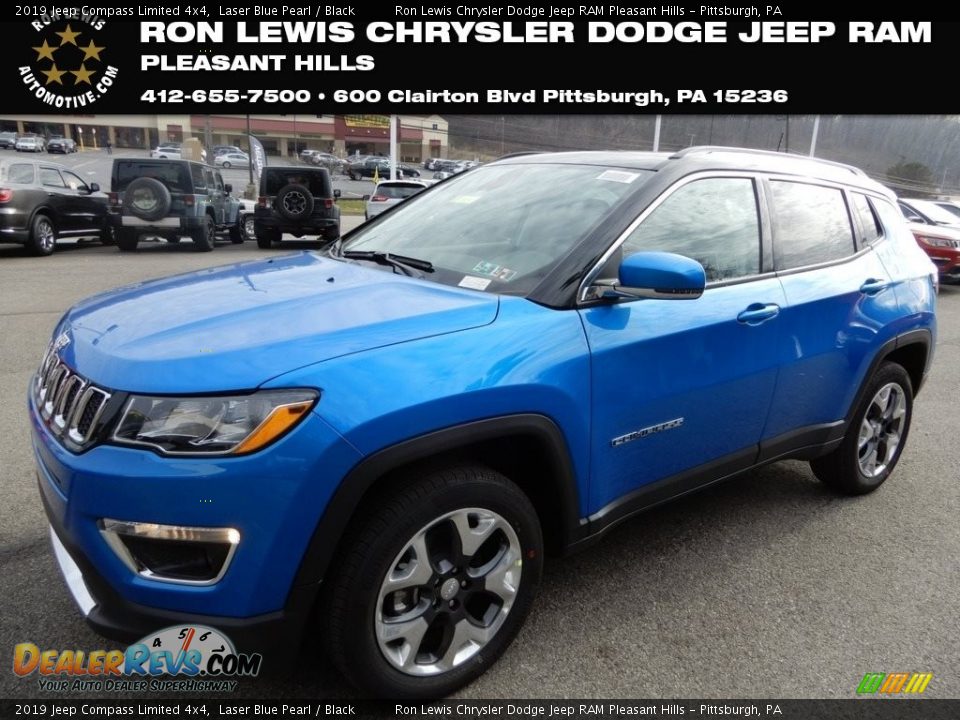 2019 Jeep Compass Limited 4x4 Laser Blue Pearl / Black Photo #1