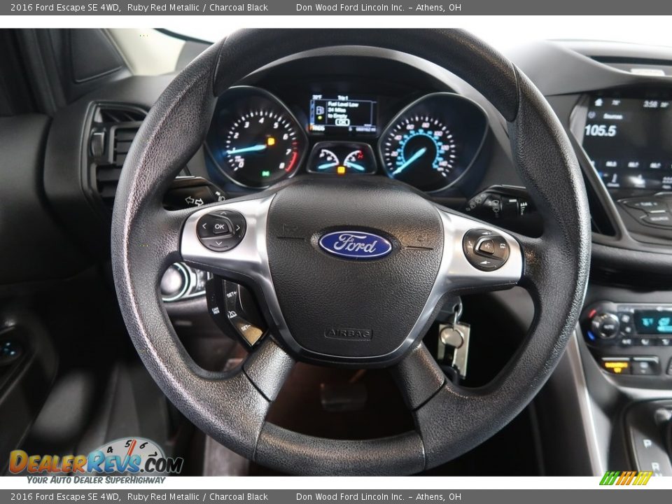 2016 Ford Escape SE 4WD Ruby Red Metallic / Charcoal Black Photo #18