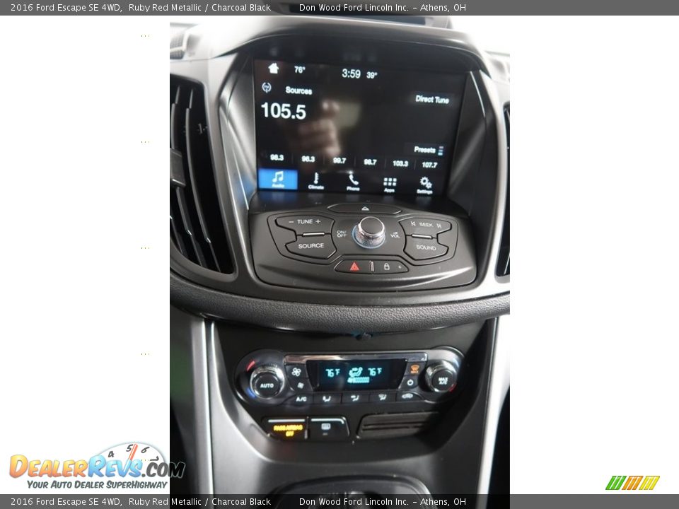 2016 Ford Escape SE 4WD Ruby Red Metallic / Charcoal Black Photo #24