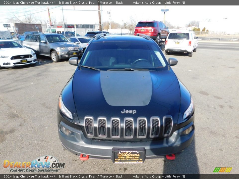 2014 Jeep Cherokee Trailhawk 4x4 Brilliant Black Crystal Pearl / Morocco - Black Photo #3