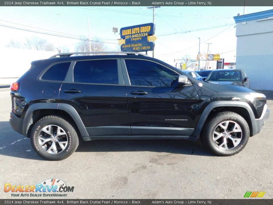 2014 Jeep Cherokee Trailhawk 4x4 Brilliant Black Crystal Pearl / Morocco - Black Photo #5
