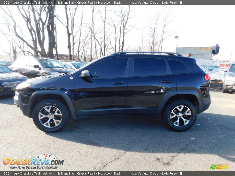 2014 Jeep Cherokee Trailhawk 4x4 Brilliant Black Crystal Pearl / Morocco - Black Photo #7