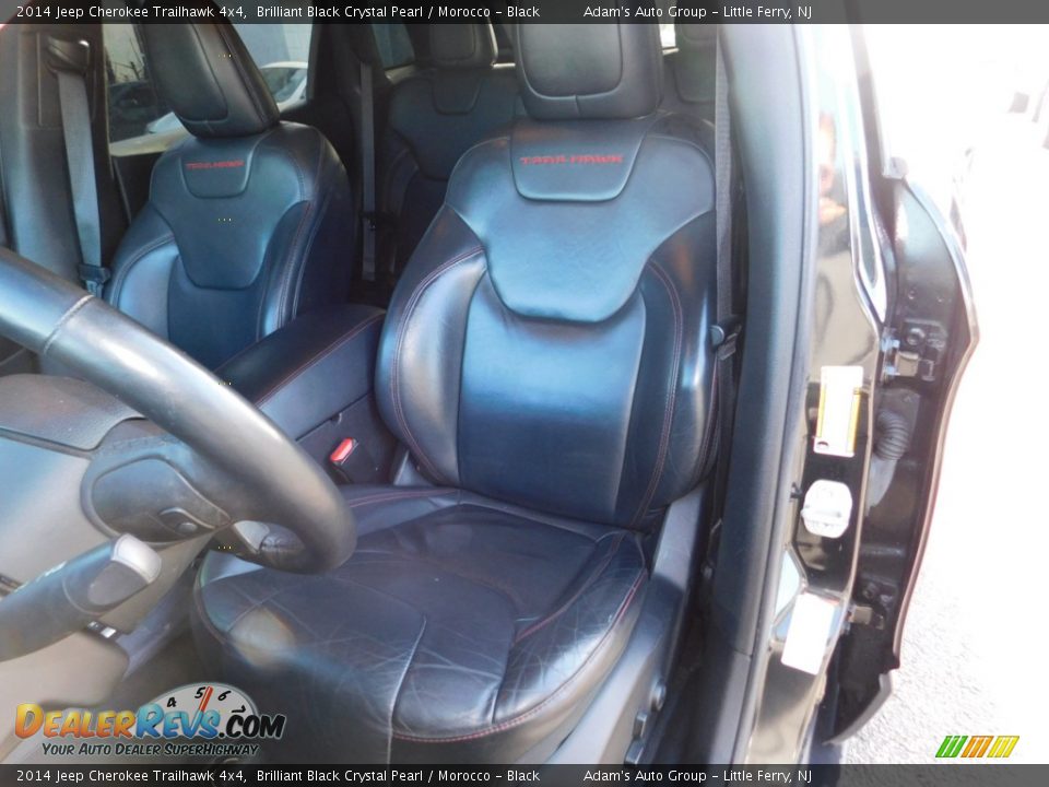 2014 Jeep Cherokee Trailhawk 4x4 Brilliant Black Crystal Pearl / Morocco - Black Photo #10
