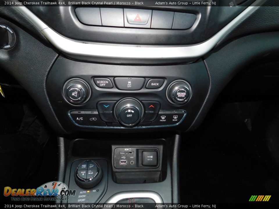 2014 Jeep Cherokee Trailhawk 4x4 Brilliant Black Crystal Pearl / Morocco - Black Photo #14