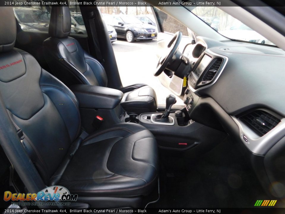 2014 Jeep Cherokee Trailhawk 4x4 Brilliant Black Crystal Pearl / Morocco - Black Photo #19