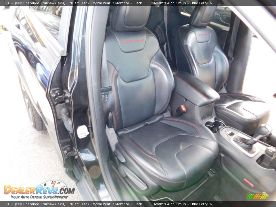 2014 Jeep Cherokee Trailhawk 4x4 Brilliant Black Crystal Pearl / Morocco - Black Photo #20