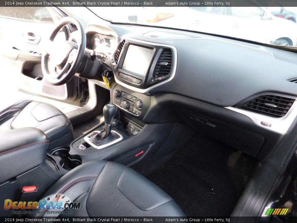 2014 Jeep Cherokee Trailhawk 4x4 Brilliant Black Crystal Pearl / Morocco - Black Photo #22