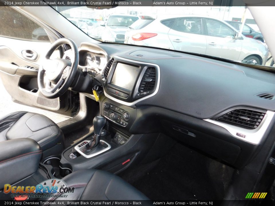 2014 Jeep Cherokee Trailhawk 4x4 Brilliant Black Crystal Pearl / Morocco - Black Photo #23