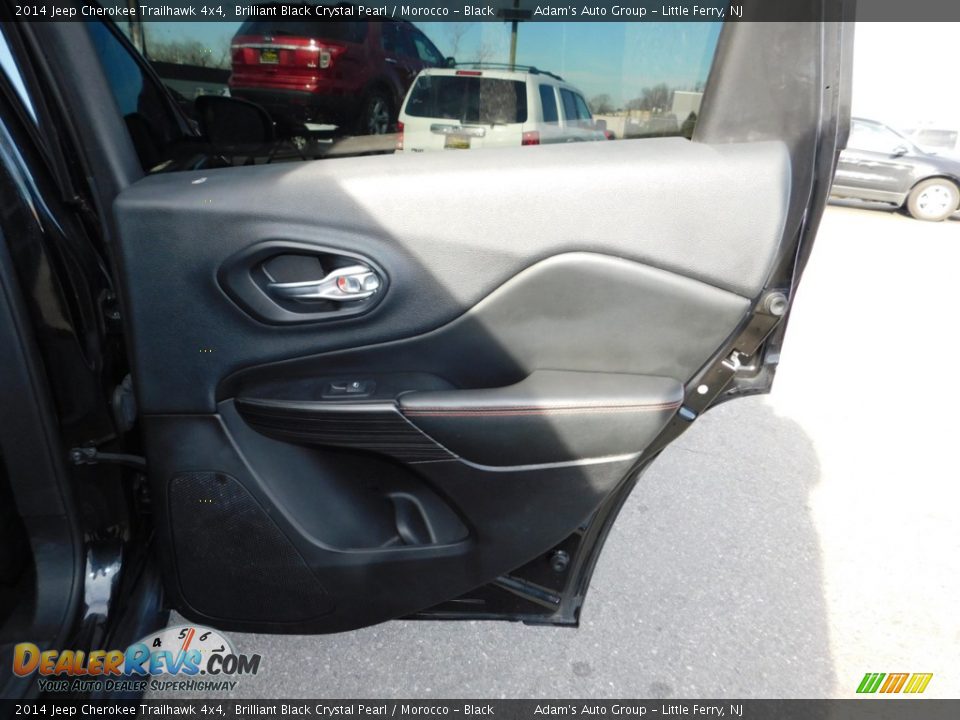 2014 Jeep Cherokee Trailhawk 4x4 Brilliant Black Crystal Pearl / Morocco - Black Photo #24