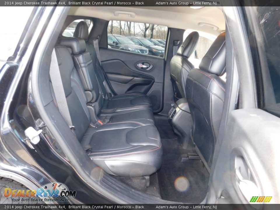 2014 Jeep Cherokee Trailhawk 4x4 Brilliant Black Crystal Pearl / Morocco - Black Photo #25
