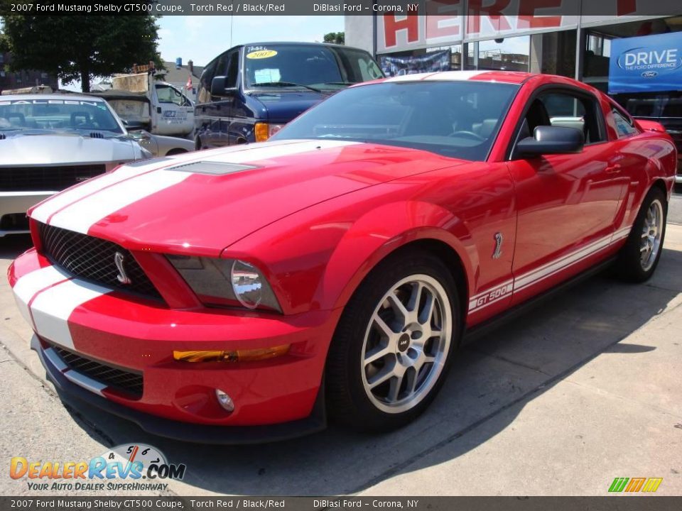2007 Ford Mustang Shelby GT500 Coupe Torch Red / Black/Red Photo #2