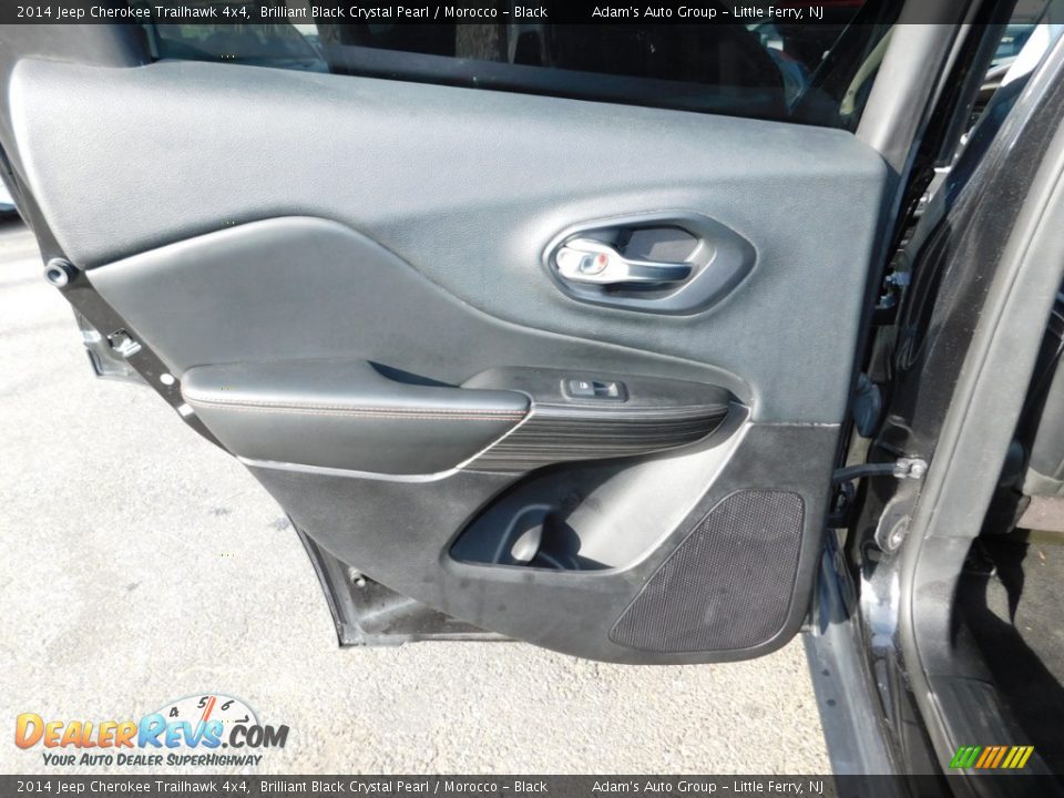 2014 Jeep Cherokee Trailhawk 4x4 Brilliant Black Crystal Pearl / Morocco - Black Photo #28