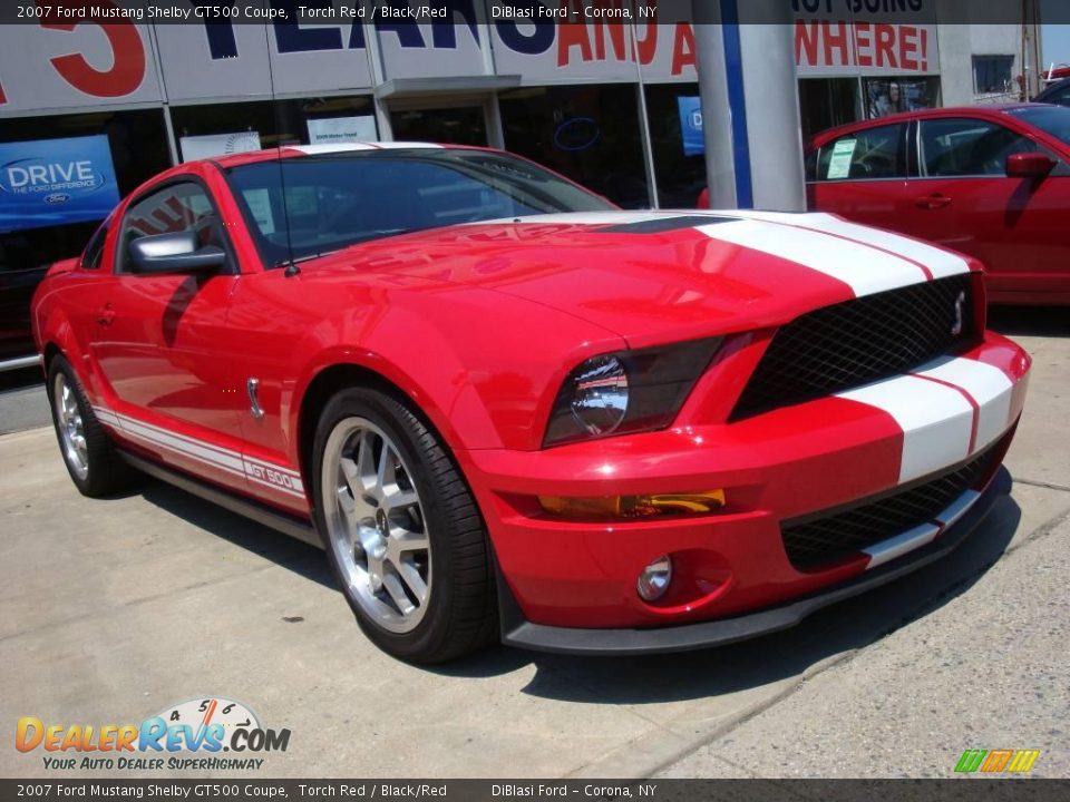 2007 Ford Mustang Shelby GT500 Coupe Torch Red / Black/Red Photo #4