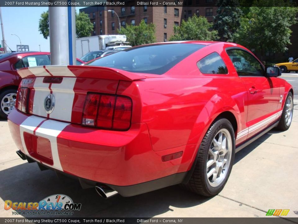 2007 Ford Mustang Shelby GT500 Coupe Torch Red / Black/Red Photo #5
