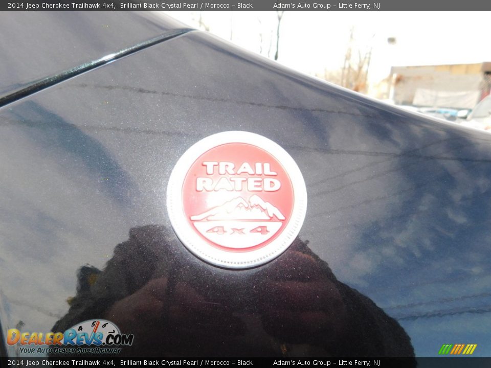 2014 Jeep Cherokee Trailhawk 4x4 Brilliant Black Crystal Pearl / Morocco - Black Photo #33
