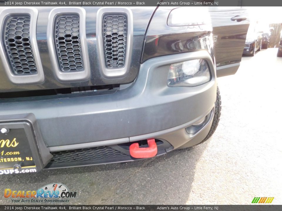 2014 Jeep Cherokee Trailhawk 4x4 Brilliant Black Crystal Pearl / Morocco - Black Photo #35