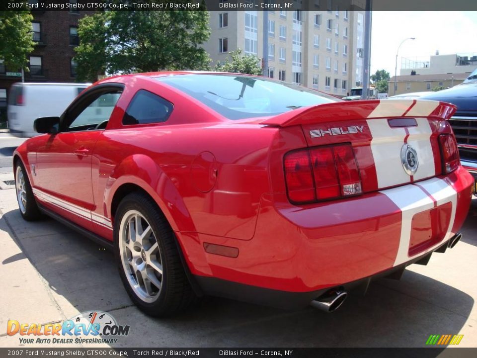 2007 Ford Mustang Shelby GT500 Coupe Torch Red / Black/Red Photo #8