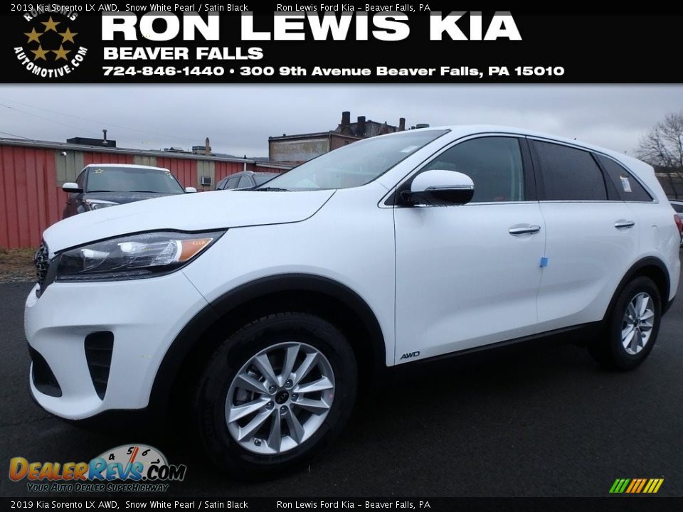 2019 Kia Sorento LX AWD Snow White Pearl / Satin Black Photo #1