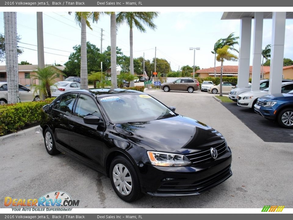 2016 Volkswagen Jetta S Black / Titan Black Photo #1