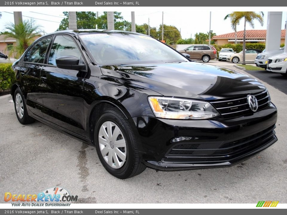 2016 Volkswagen Jetta S Black / Titan Black Photo #2