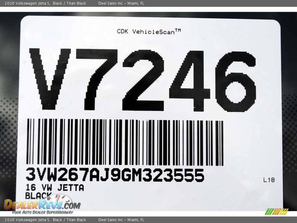 2016 Volkswagen Jetta S Black / Titan Black Photo #20