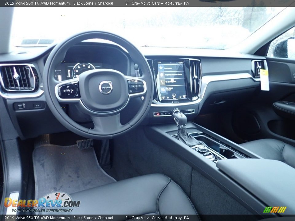 Charcoal Interior - 2019 Volvo S60 T6 AWD Momentum Photo #9