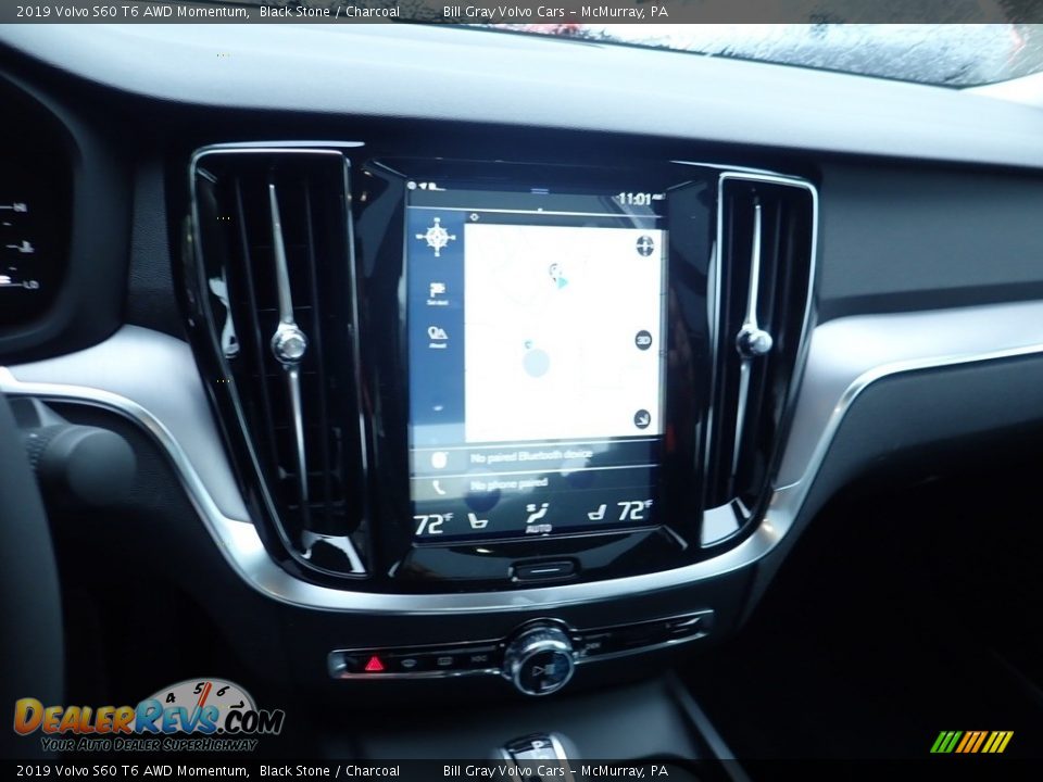 2019 Volvo S60 T6 AWD Momentum Black Stone / Charcoal Photo #14