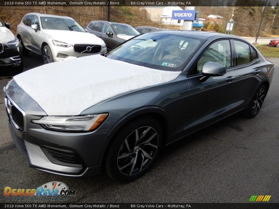 2019 Volvo S60 T6 AWD Momentum Osmium Grey Metallic / Blond Photo #5