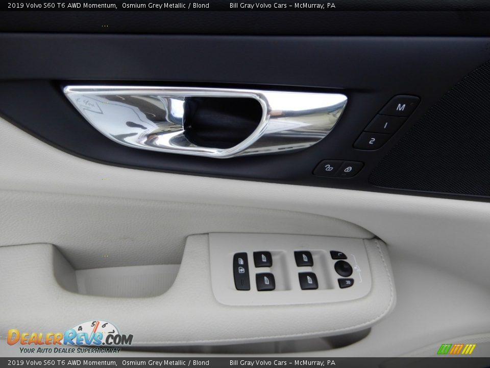 2019 Volvo S60 T6 AWD Momentum Osmium Grey Metallic / Blond Photo #10