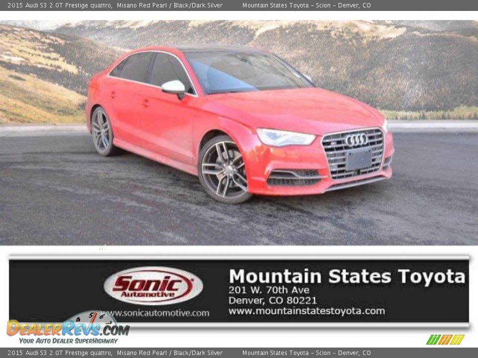 2015 Audi S3 2.0T Prestige quattro Misano Red Pearl / Black/Dark Silver Photo #1