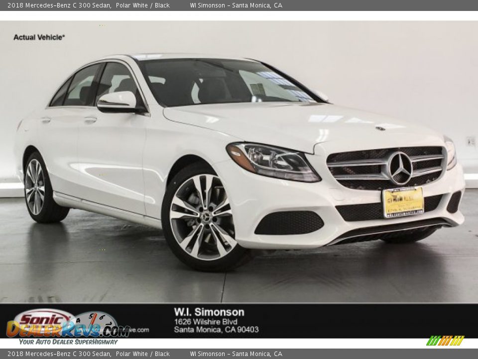 2018 Mercedes-Benz C 300 Sedan Polar White / Black Photo #1