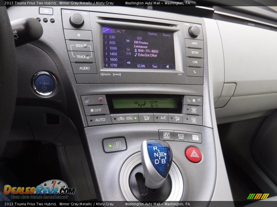 2013 Toyota Prius Two Hybrid Winter Gray Metallic / Misty Gray Photo #14